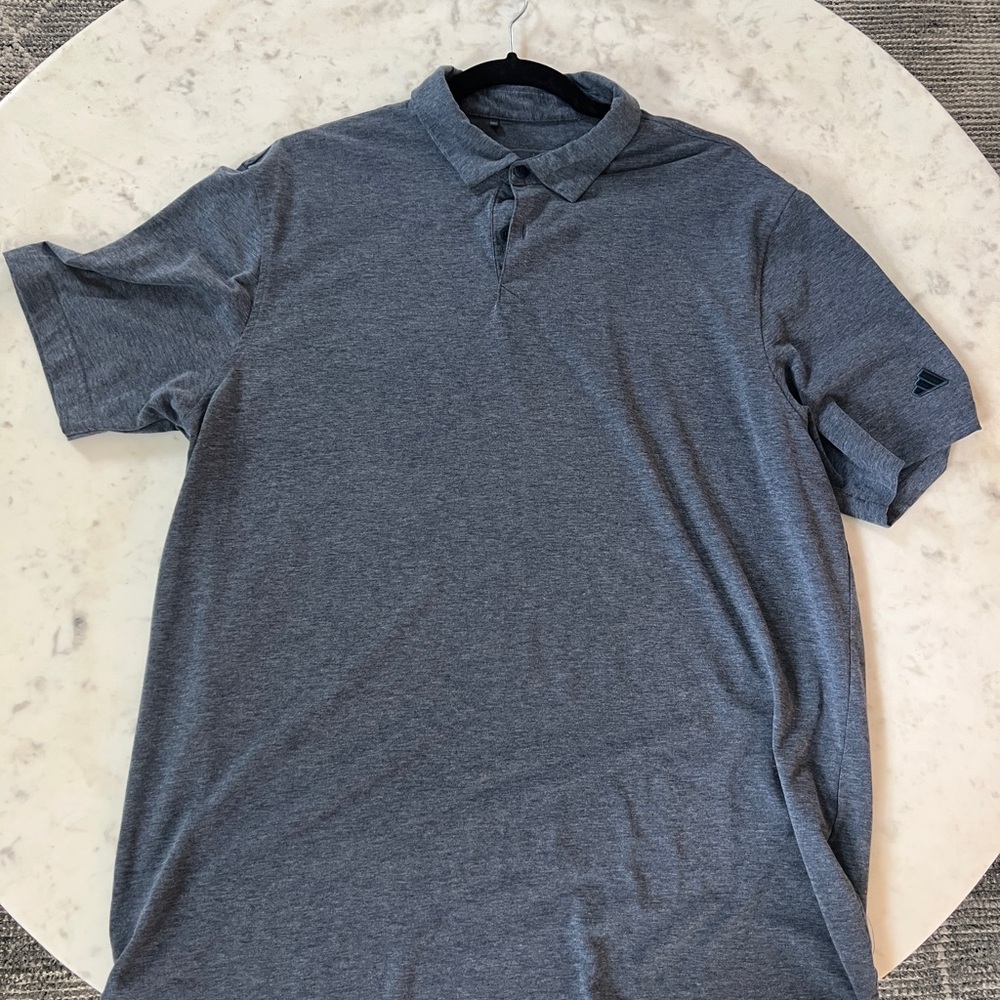 Adidas Men's Heathered Navy Polo